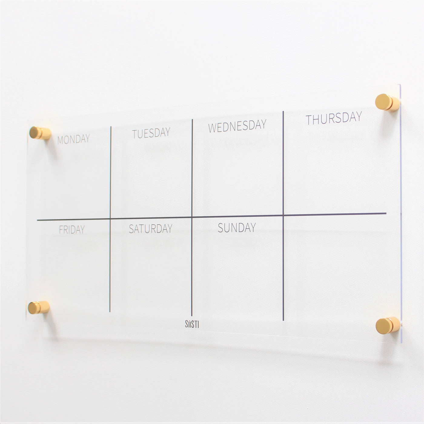 weekly wall planner clear acrylic landscape