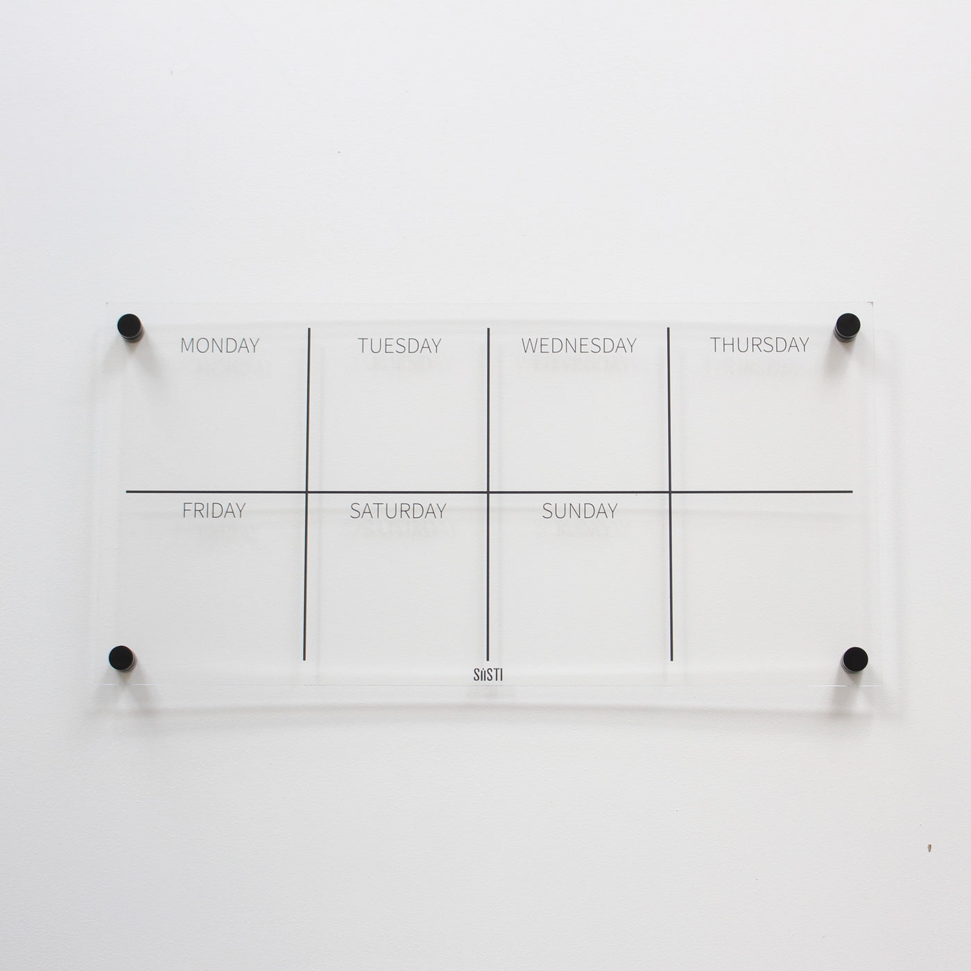 weekly wall planner clear acrylic landscape