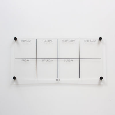 weekly wall planner clear acrylic landscape